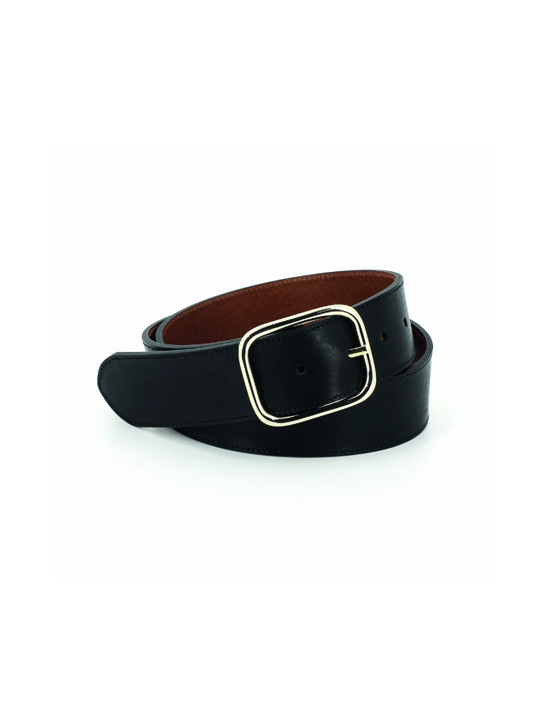 HERBERT LA VICE-VERSA Ceinture Noir/Camel