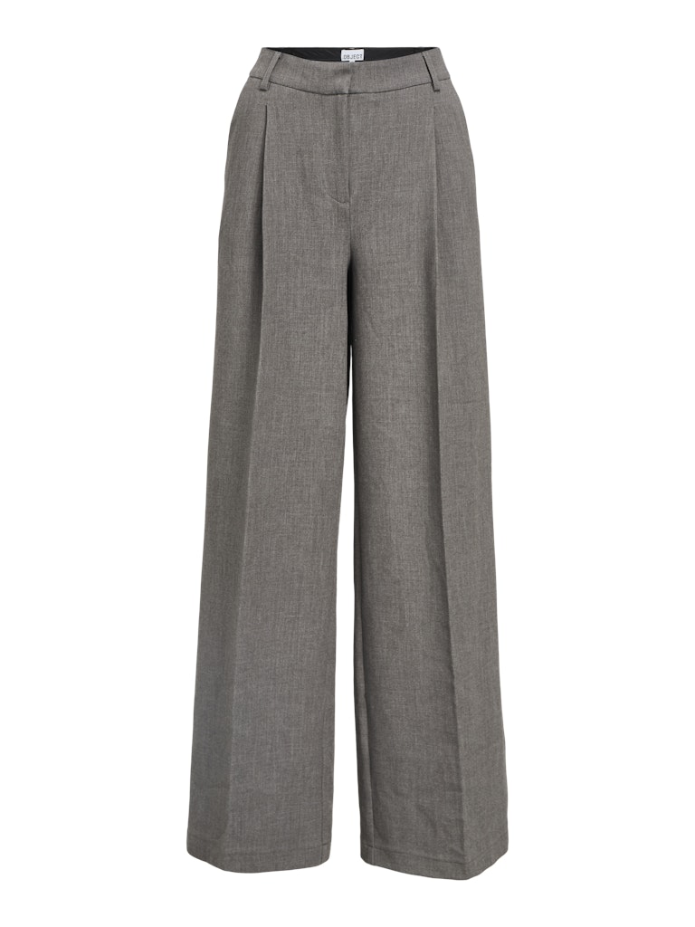 OBJECT OBJIVY WIDE Pantalon Dark Grey Melange