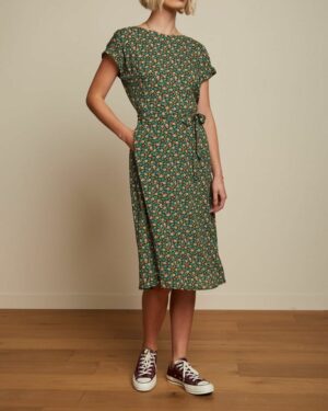 King Louie Betty Robe Caliente Atlantis Green, 100% viscose, Le Comptoir Rouen Le Havre