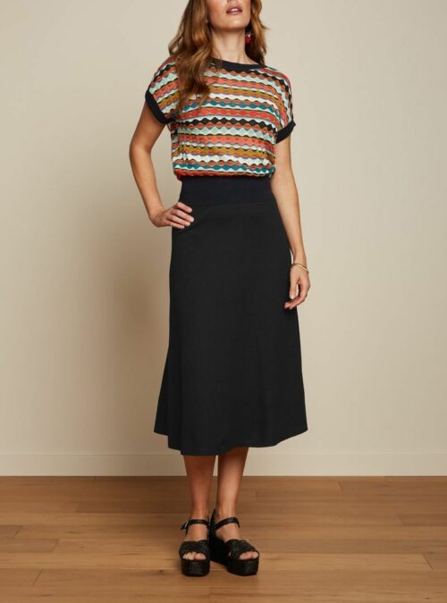 King Louie Boatneck Top Boyer Black, 100% Coton Biologique, Le Comptoir Rouen Le Havre