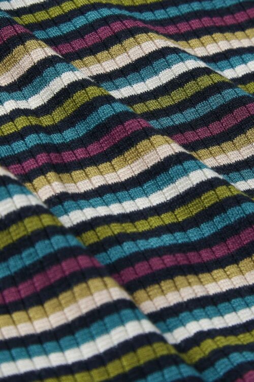 King Louie Double V Top Brunelli Stripe Ponderosa Green, 95 % viscose, 5 % élasthanne, Le Comptoir Rouen Le Havre