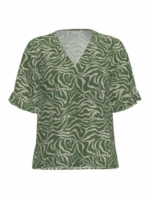 OBJECT OBJSELINE Top Vineyard Green, 80% Viscose LENZING™ECOVERO™, 20% Nylon, Le Comptoir Rouen Le Havre