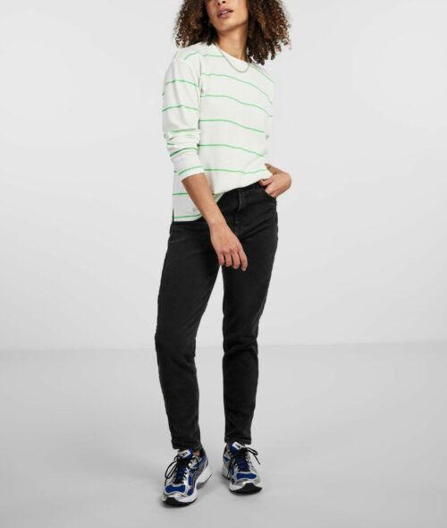 PIECES FPCBELLE Sweat Cloud Dancer/Irish Green, 65% Polyester, 35% Coton, Le Comptoir Rouen Le Havre