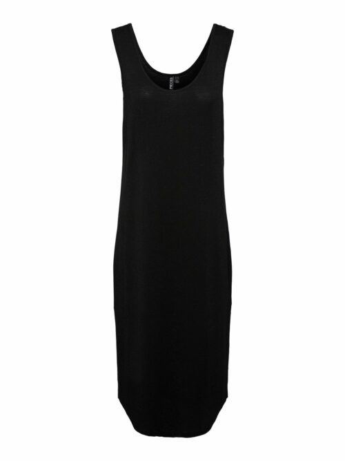 PIECES PCBILLO Robe Lurex Noir, robe midi 85% Viscose, 10% Fibres métalliques, 5% Élasthanne, Le Comptoir Rouen Le Havre