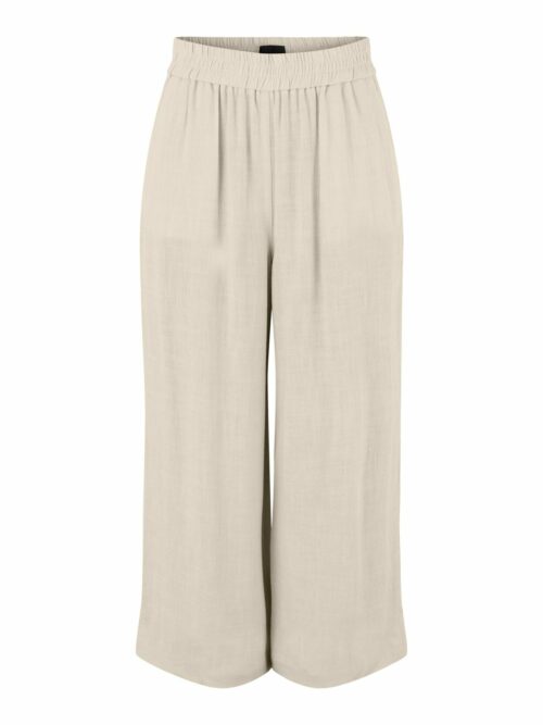 PIECES PCVINSTY Pantalon Birch, 80% Viscose, 20% Lin, Le Comptoir Rouen Le Havre