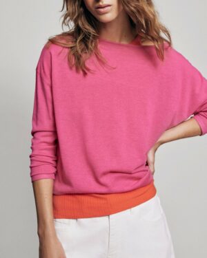 VILA VIABELLA Pull Pink Yarrow, pull rose, Le Comptoir Rouen Le Havre