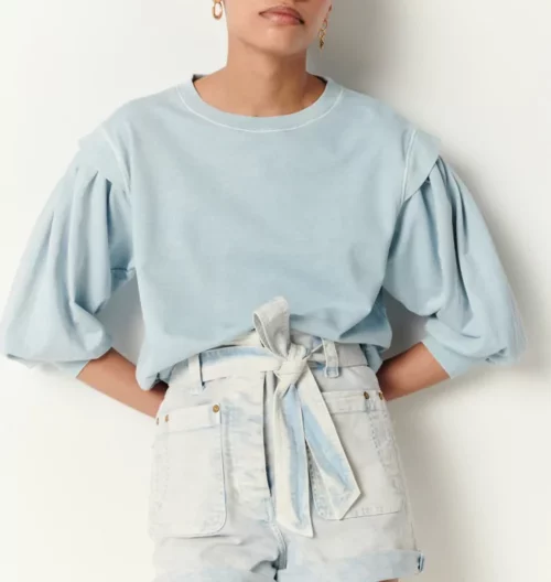 Sessùn Angelita Sweat Illusion Blue, 100% Coton, Le Comptoir Rouen Le Havre