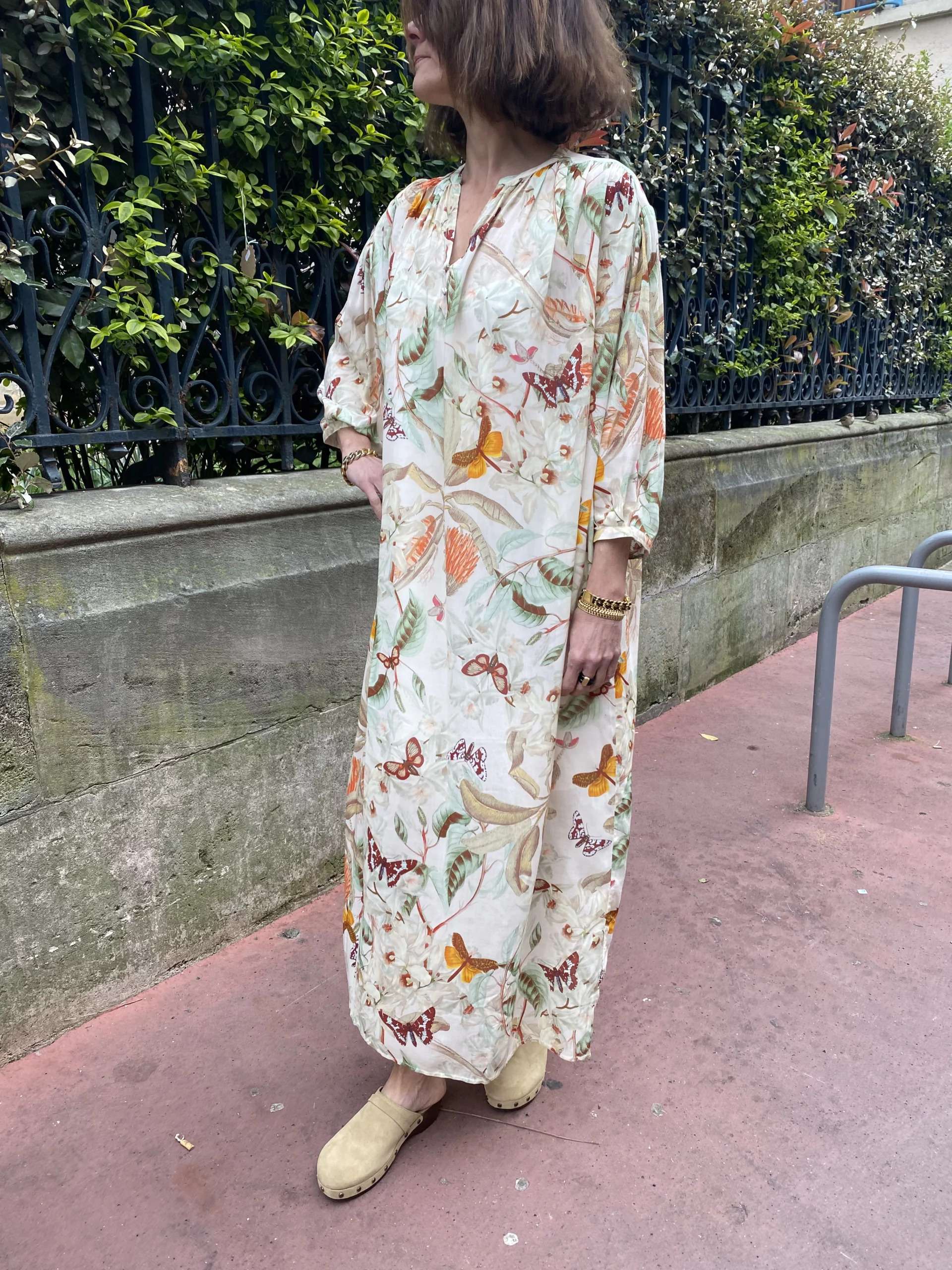 Marais Paris Robe Dana, robe écru avec motif fleurs, Le Comptoir Rouen Le Havre
