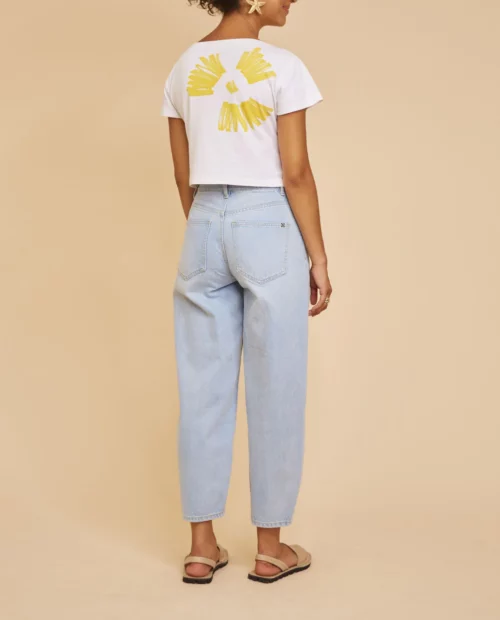 LABDIP Jean JEMMA IN01, jean bleu clair taille haute coupe ballon, Le Comptoir Rouen Le Havre