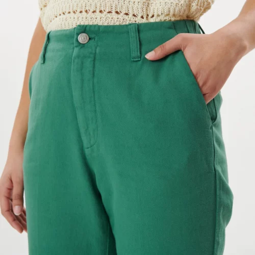 LABDIP PADDIE Pantalon Feuille, pantalon carotte taille haute vert 100% coton souple, Le Comptoir Rouen Le Havre
