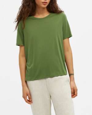 OBJECT OBJANNIE T-shirt Vineyard Green, t-shirt manches courtes vert, Le Comptoir Rouen Le Havre