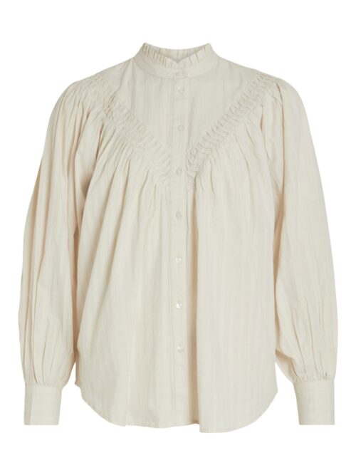 VILA VIHALEY Chemise birch, chemise manches longues écru, Le Comptoir Rouen Le Havre