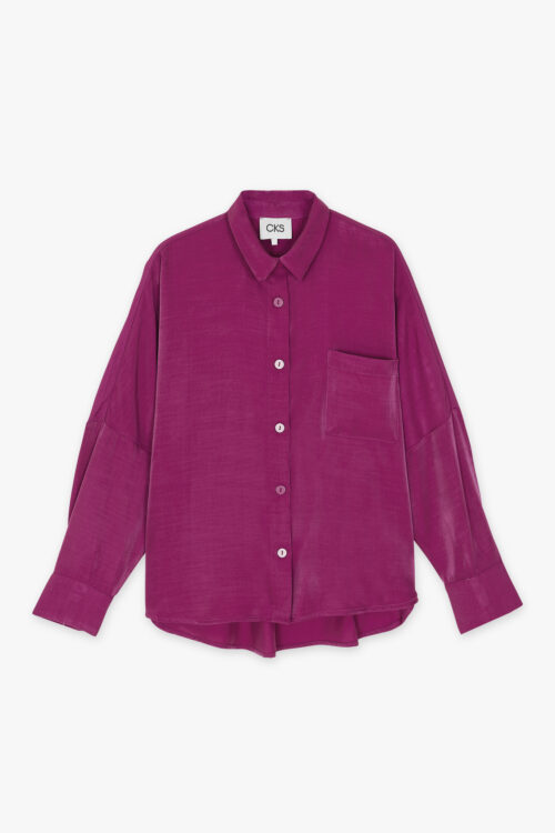 Chemise manches longues rose fuchsia pour femme de la marque CKS à découvrir sur notre site et dans nos magasins Le Comptoir à Rouen et Le Havre.