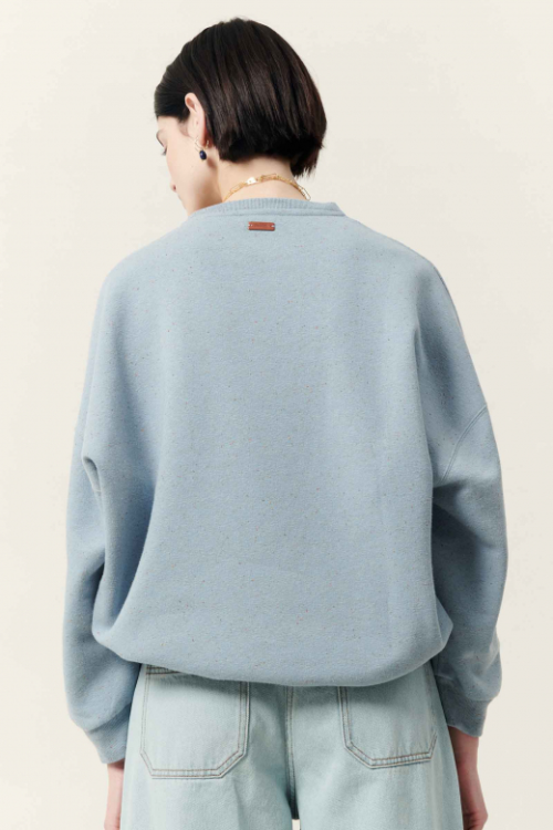 Sessùn CHEBBI Sweat Blue Stone, sweat femme bleu clair overzsize, Le Comptoir Rouen Le Havre