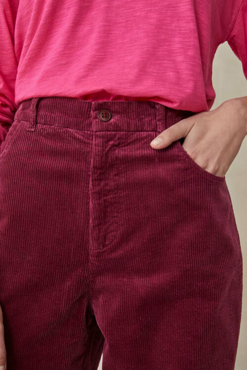 Pantalon droit pour femme en velours côtelé ARIS marque Harris Wilson