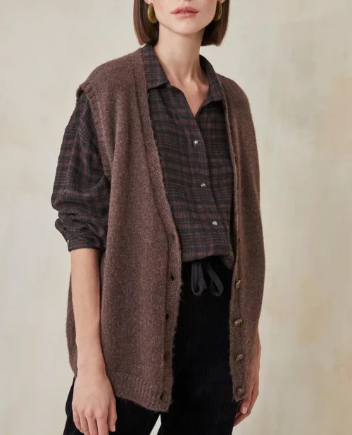 harris wilson gilet pour femme sans manches marron