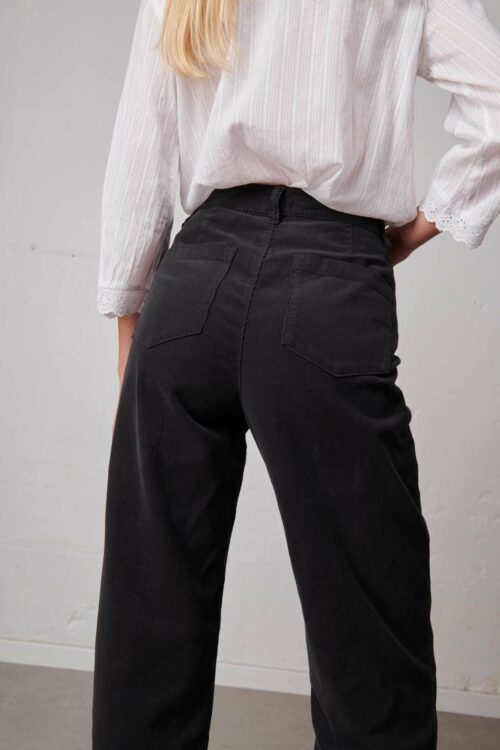 Pantalon droit large taille haute noir pour femme LABDIP Le Comptoir Rouen Le Havre
