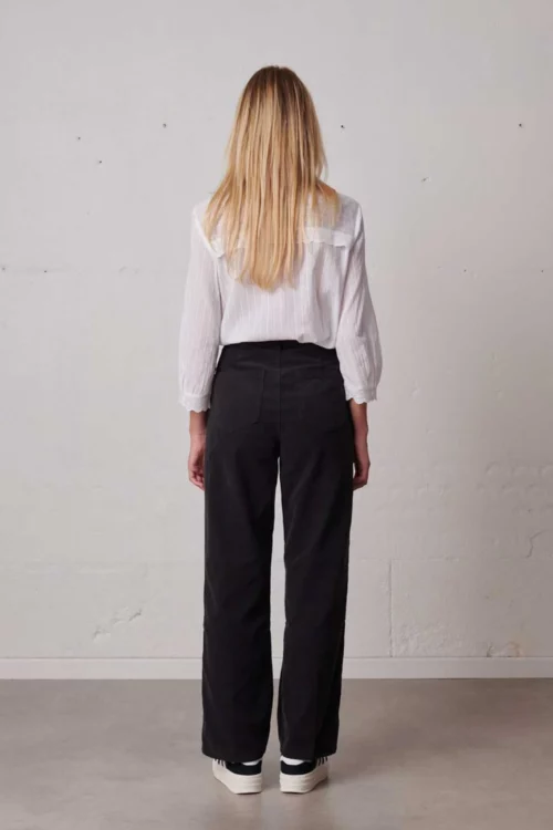Pantalon droit large taille haute noir pour femme LABDIP Le Comptoir Rouen Le Havre