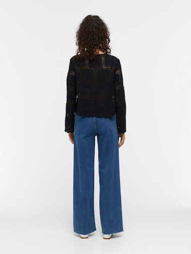 Jean bleu pour femme taille moyenne en coton de la marque OBJECT boutiques vêtements pour femme Le Comptoir Rouen Le Havre