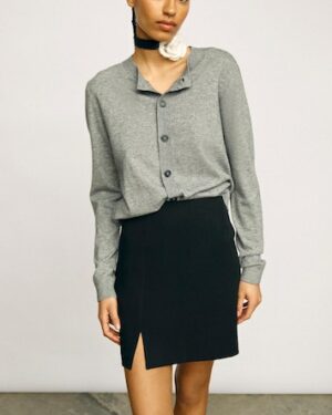 gilet gris boutonnée