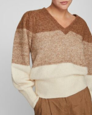 Pull en maille pour femme manches longues col rond VILA
