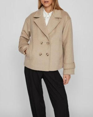 Veste manteau en laine pour femme manches longues fermeture par bouton marque vêtements femme VILA