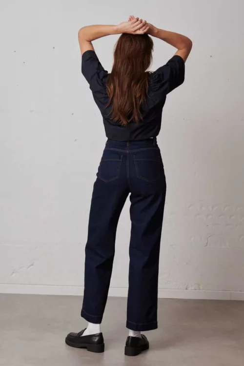 Jeans pour femme, jean femmes droit large taille haute bleu brut LABDIP Le Comptoir Rouen Le Havre