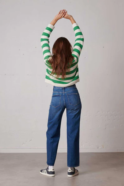 jeans pour femmes, jean labdip bleu droit taille haute, le comptoir rouen le havre