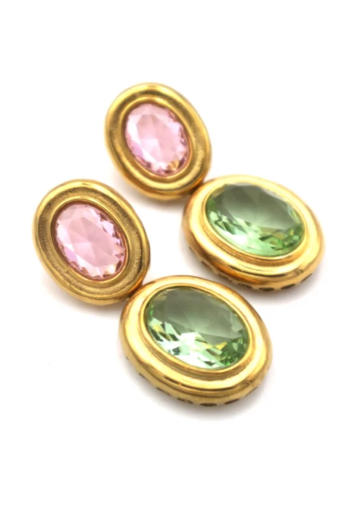 Boucles d'oreilles en acier inoxydable plaqué or 18 carats Harpie à découvrir sur notre site et dans nos magasins Le Comptoir à Rouen.