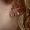 Boucles d'oreilles HARPIE pour femme vendue à l'unité, Argent 925 plaqué or 18 carats, le comptoir rouen le havre