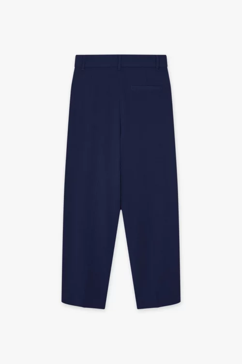 Pantalon habillé bleu foncé taille haute LAHTI de la marque CKS à découvrir sur notre site et dans nos magasins Le Comptoir à Rouen et Le Havre.