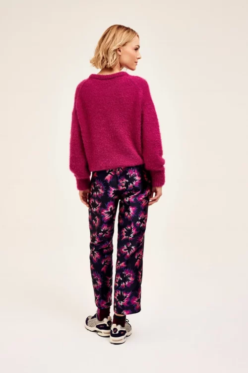 Pantalon taille haute et droit à motifs fleuris TONKSJQ de la marque CKS à découvrir sur notre site et dans nos magasins Le Comptoir à Rouen et Le Havre.