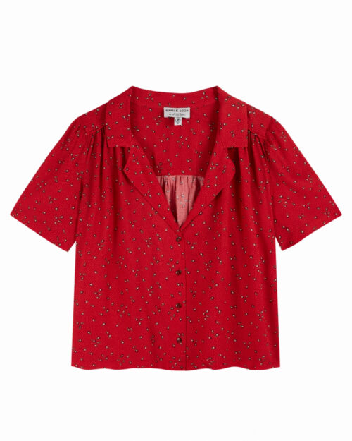 EMILE ET IDA ZOE Chemise Femme à fleurs manches courtes hoya rouge le comptoir magasin de vêtements pour femmes rouen le havre