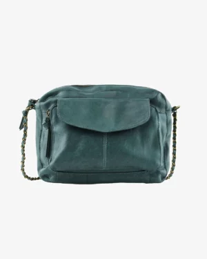 Petit sac en cuir vert pour femme PCNAINA de la marque PIECES