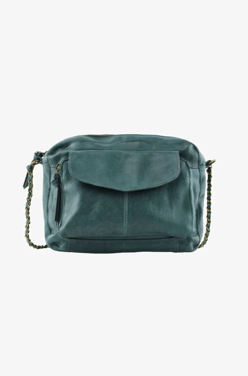 Petit sac en cuir vert pour femme PCNAINA de la marque PIECES
