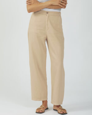pantalon straight fluide beige pour femme reiko baltimore le comptoir rouen et le havre magasin vêtements femmes