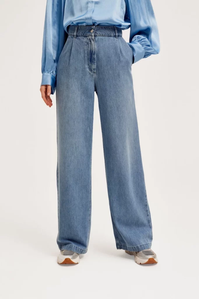 CKS RODA Jeans large Femme taille haute Bleu Clair magasin vêtements femme rouen