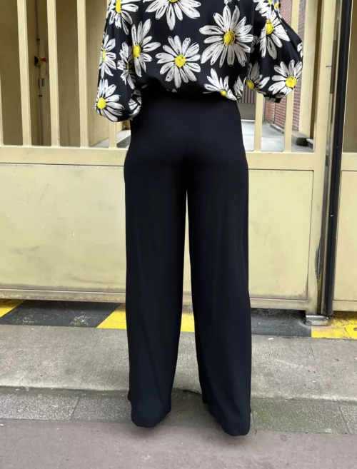 MARAIS PARIS PASCALE pantalon large noir femme pinces sur le devant le comptoir magasin de vêtements pour femmes à rouen et le havre