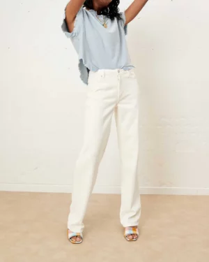 LABDIP SUFFREN Jeans Droit Large Blanc Femme Le Comptoir magasin vêtements pour femmes rouen le havre