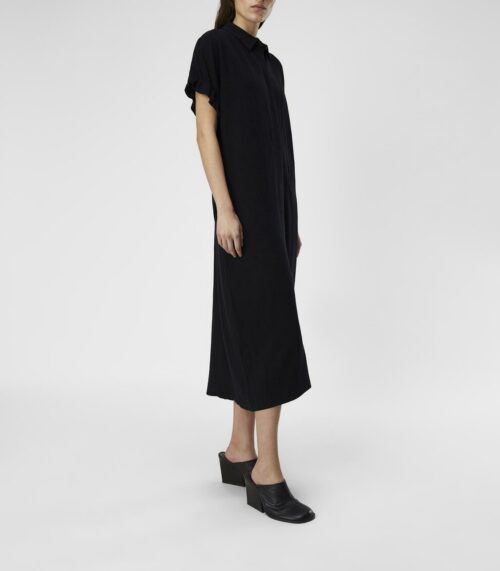 OBJECT OBJSANNE robe chemise femme noir manches courtes le comptoir rouen le havre magasins de vêtements pour femme.jpg