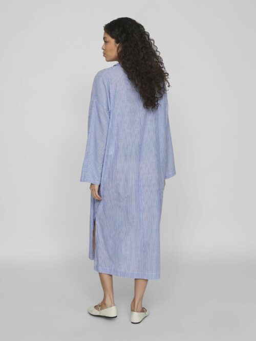 VILA VIZAZ Robe Chemise Longue Oversize Bleu magasins de vêtements femmes Le Comptoir Rouen Le Havre.