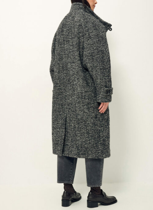 SESSUN BLEECKER STREET Manteau long col montant Whiblack, manteau long pour femme sessùn rouen le havre