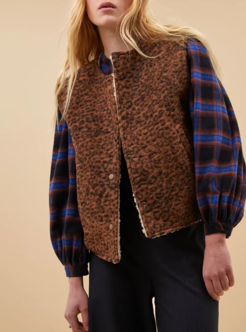 BY BAR JOELLE Veste Sans Manches femme Reversible Leopard le comptoir rouen le havre