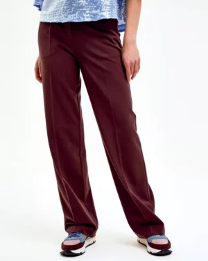 CKS TONKSA Pantalon long femme marron foncé