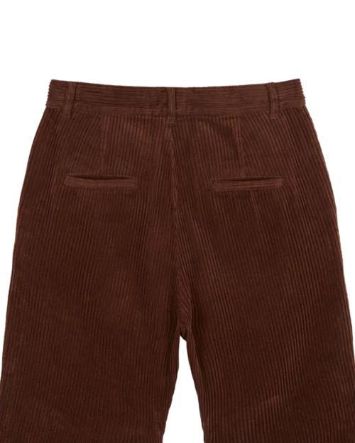 EMILE ET IDA ANELLE Pantalon wide Droit pour femme en Velours cacao le comptoir rouen