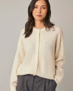 HARRIS WILSON EMMANUELLE Gilet en laine et mohair pour femme écru le comptoir rouen le havre