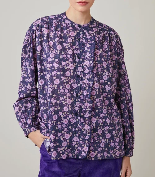 HARRIS WILSON FABIOLA Blouse en voile de coton pour femme pensee violet