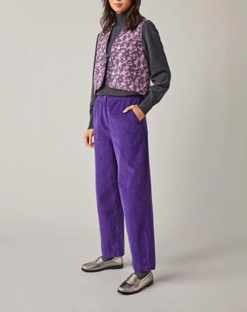 HARRIS WILSON FRANCK Pantalon femme en velours violet