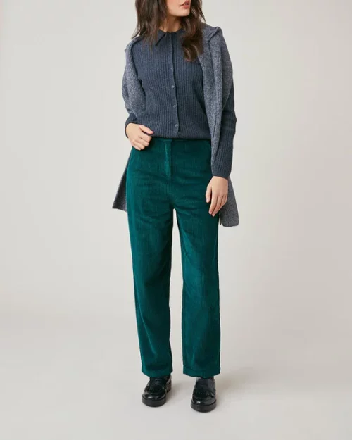 HARRIS WILSON FRANCK Pantalon pour femme en velours vert