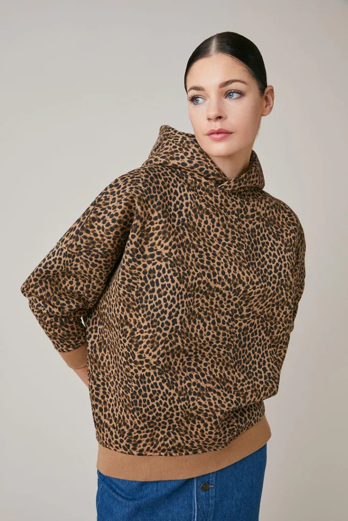 HARRIS WILSON GEORDY Sweat femme en coton motif Leopard le comptoir rouen